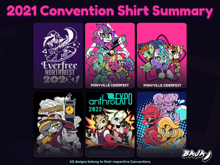 Shirt Designs I've designed for Conventions